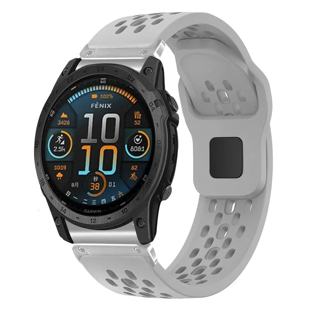 QuickFit Silicone Sport Strap for Garmin Fenix, Tactix & Forerunner
