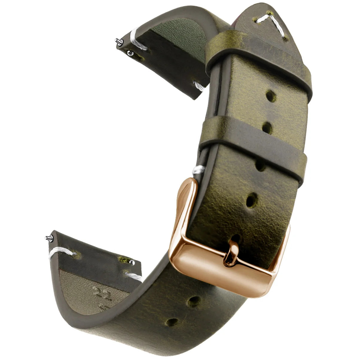 Wax Genuine Leather Quick Release Watch Strap