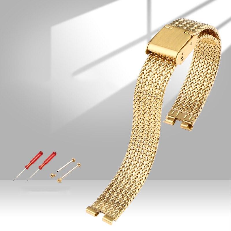 Notched Concave Stainless Steel Bracelet for Cartier Pasha - watchband.direct
