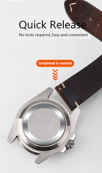 Thumbnail for Wax Genuine Leather Quick Release Watch Strap