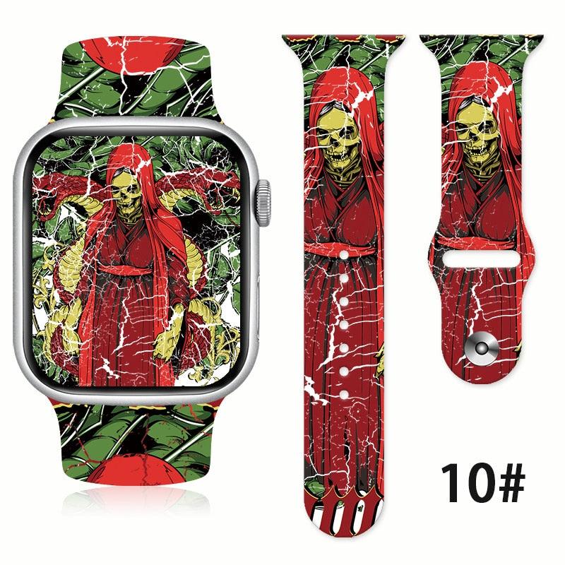Blackened Skull Silicone Strap for Apple Watch - watchband.direct