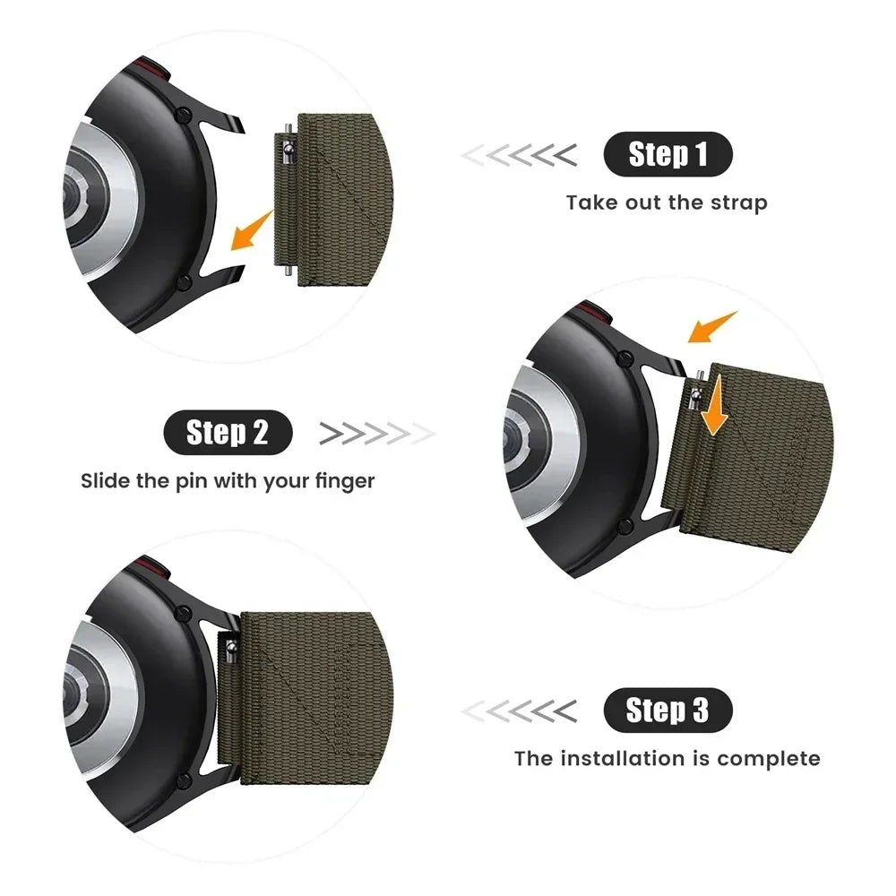 Easy Fit Nylon Strap for Garmin Forerunner, Vivoactive & Venu