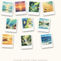 Thumbnail for Summer Beach Apple Watch Wallpapers – Anime Style Bundle