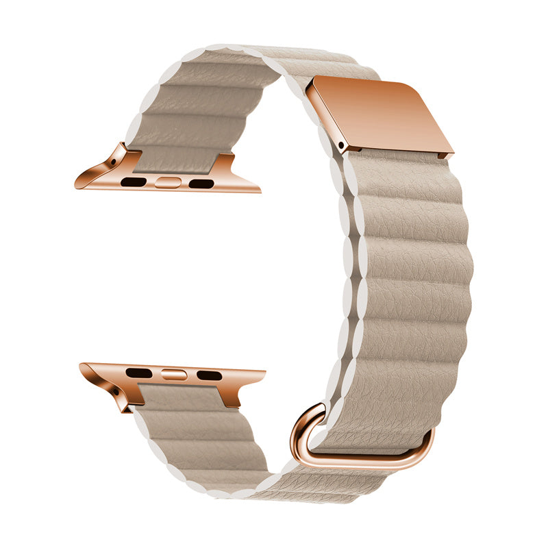 Bracelet en cuir magnétique pour Apple Watch