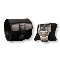 Thumbnail for Black Cow Leather Single Slot Watch Roll - watchband.direct