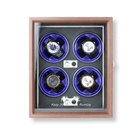 Thumbnail for Illuminated 4-Slot Wooden Watch Winder for Automatic Watches - watchband.direct