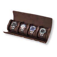 Thumbnail for Leather 4 Slots Watch Roll Case - watchband.direct