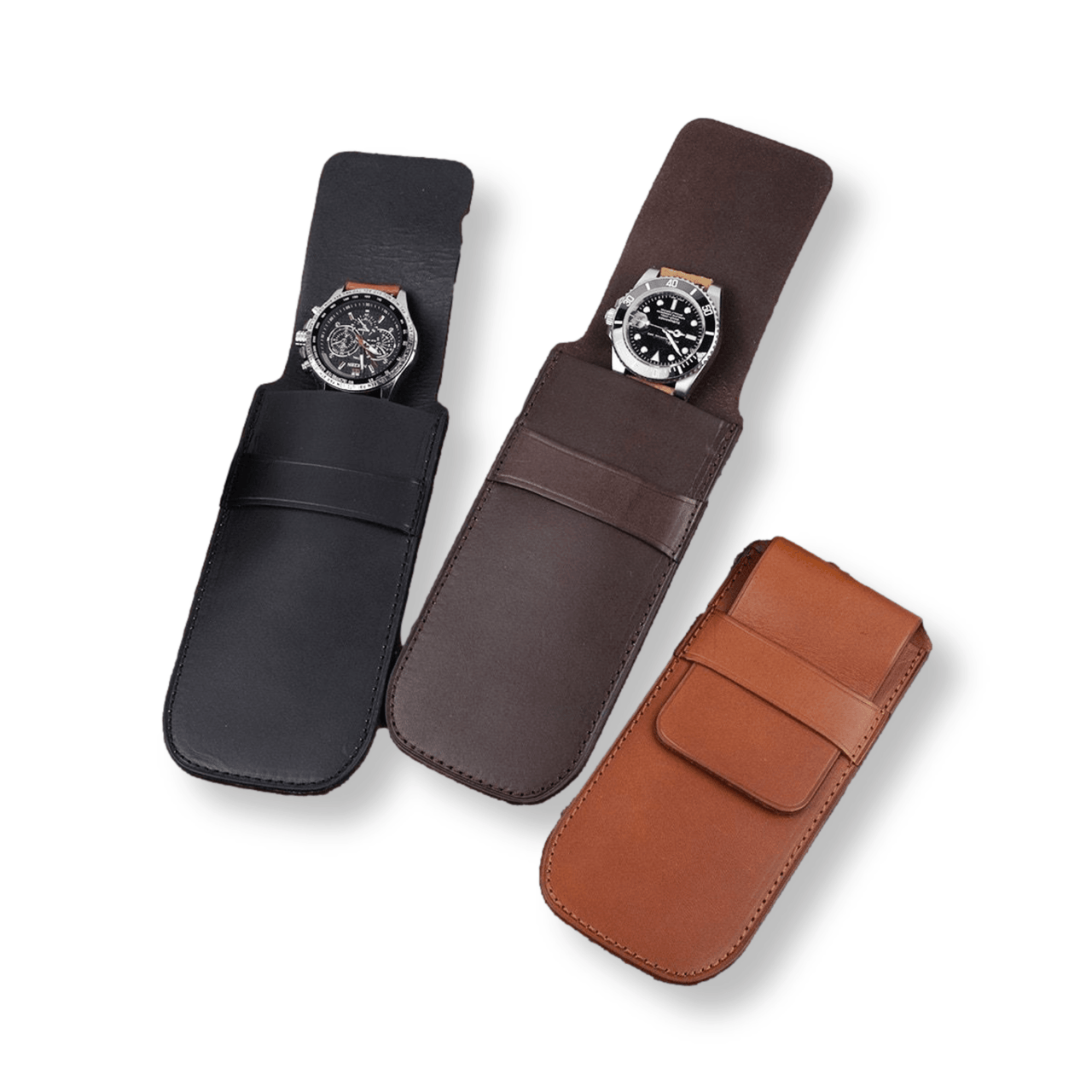 Retro Soft Genuine Leather Watch Box - watchband.direct