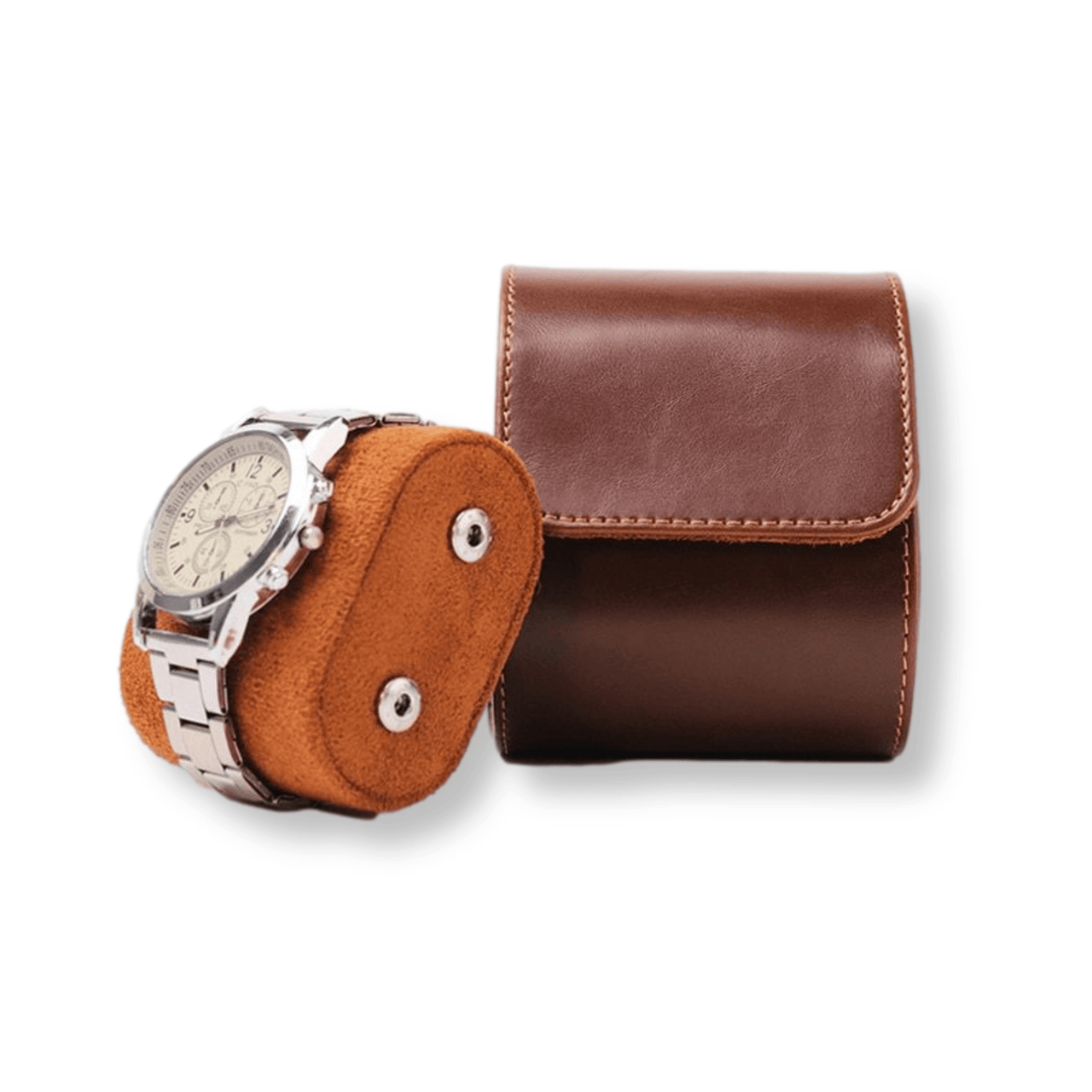 Single Slot Leather Storage Watch Box - watchband.direct