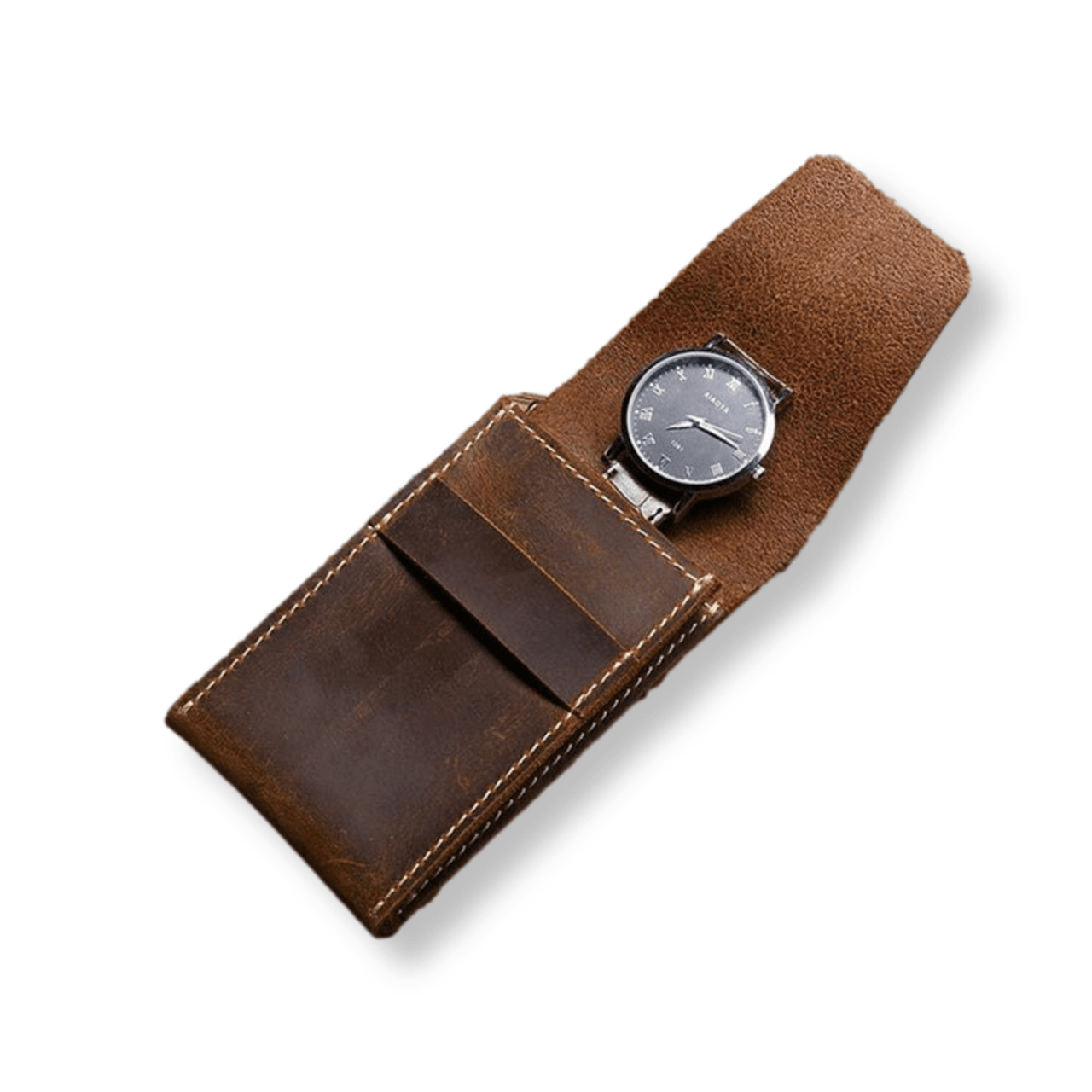 Cow Leather 1-Slot Watch Box - watchband.direct