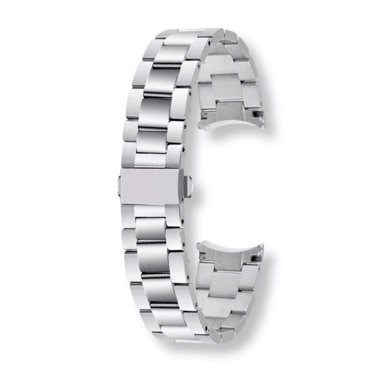 Solid Curved End Metal Watchband - watchband.direct