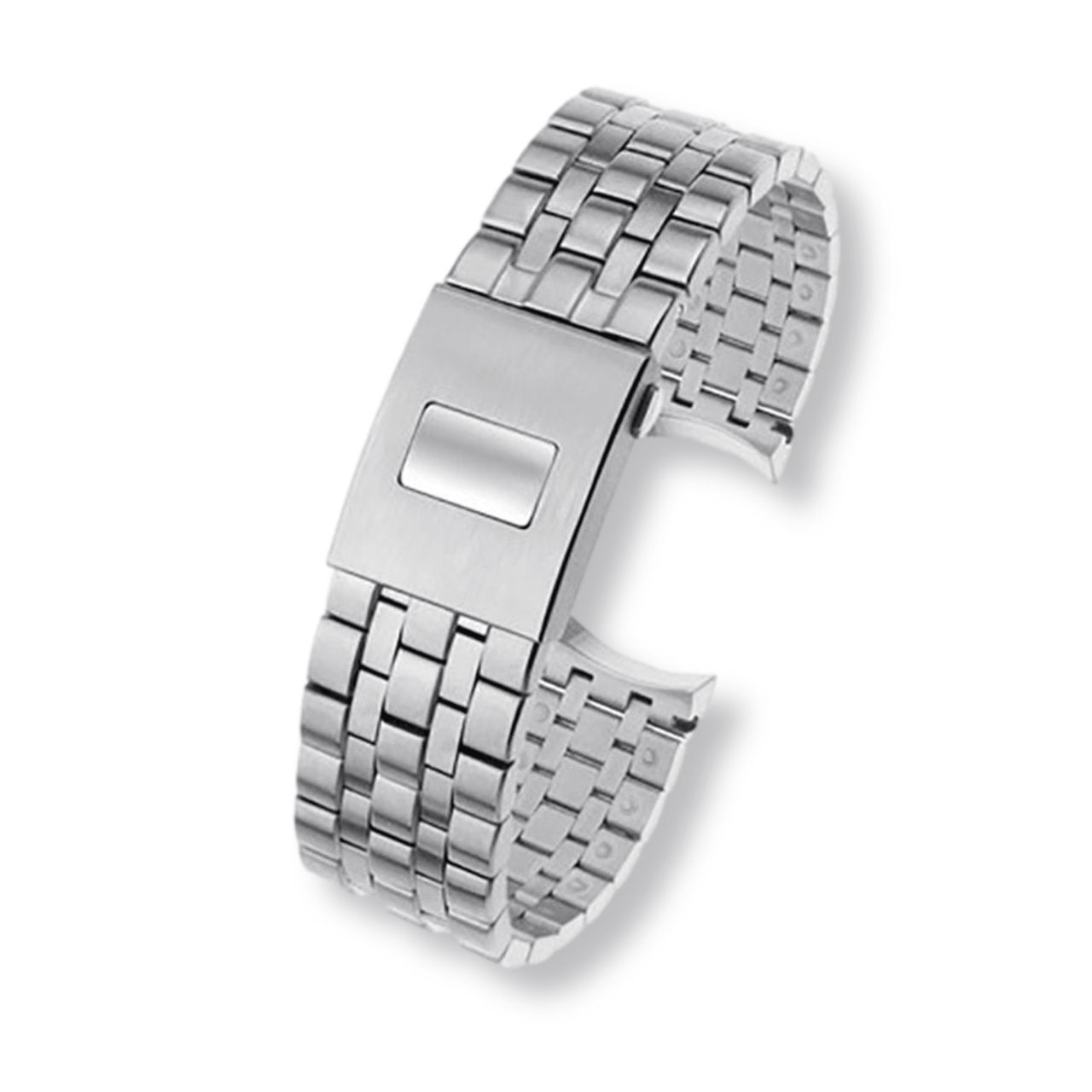Solid Curved End Stainless Steel Watchband - watchband.direct