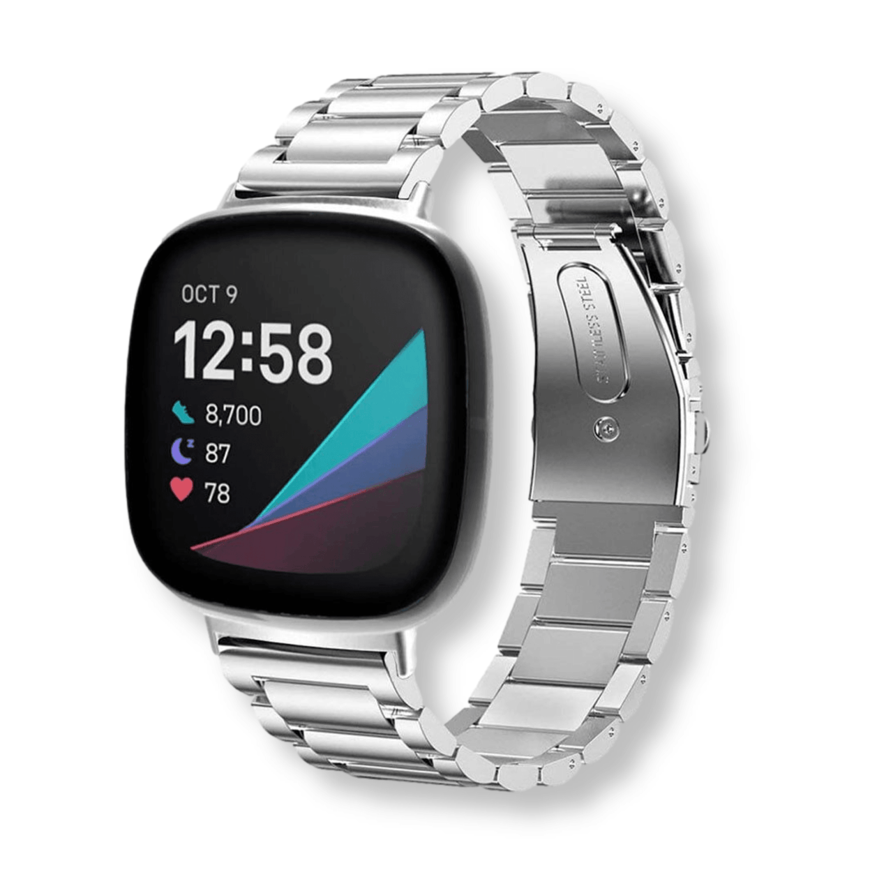 Classic Stainless Steel Strap for Fitbit Versa / Sense - watchband.direct