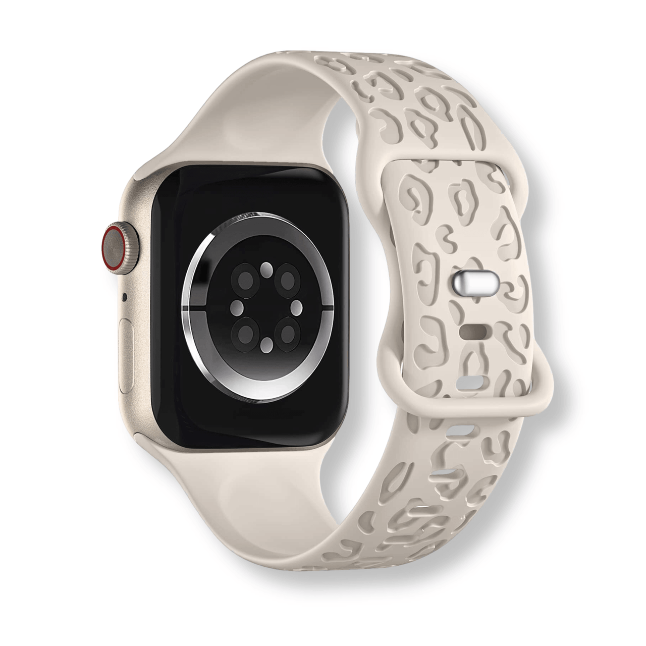 Engraved Leopard Silicone Strap for Apple Watch - watchband.direct