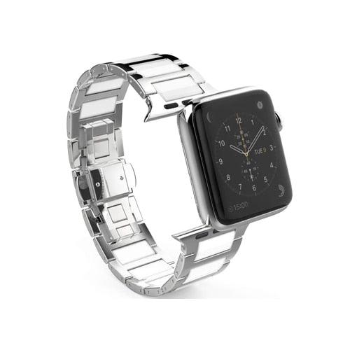 Ceramic Link Bracelet with Stainless Steel for Apple Watch - watchband.direct