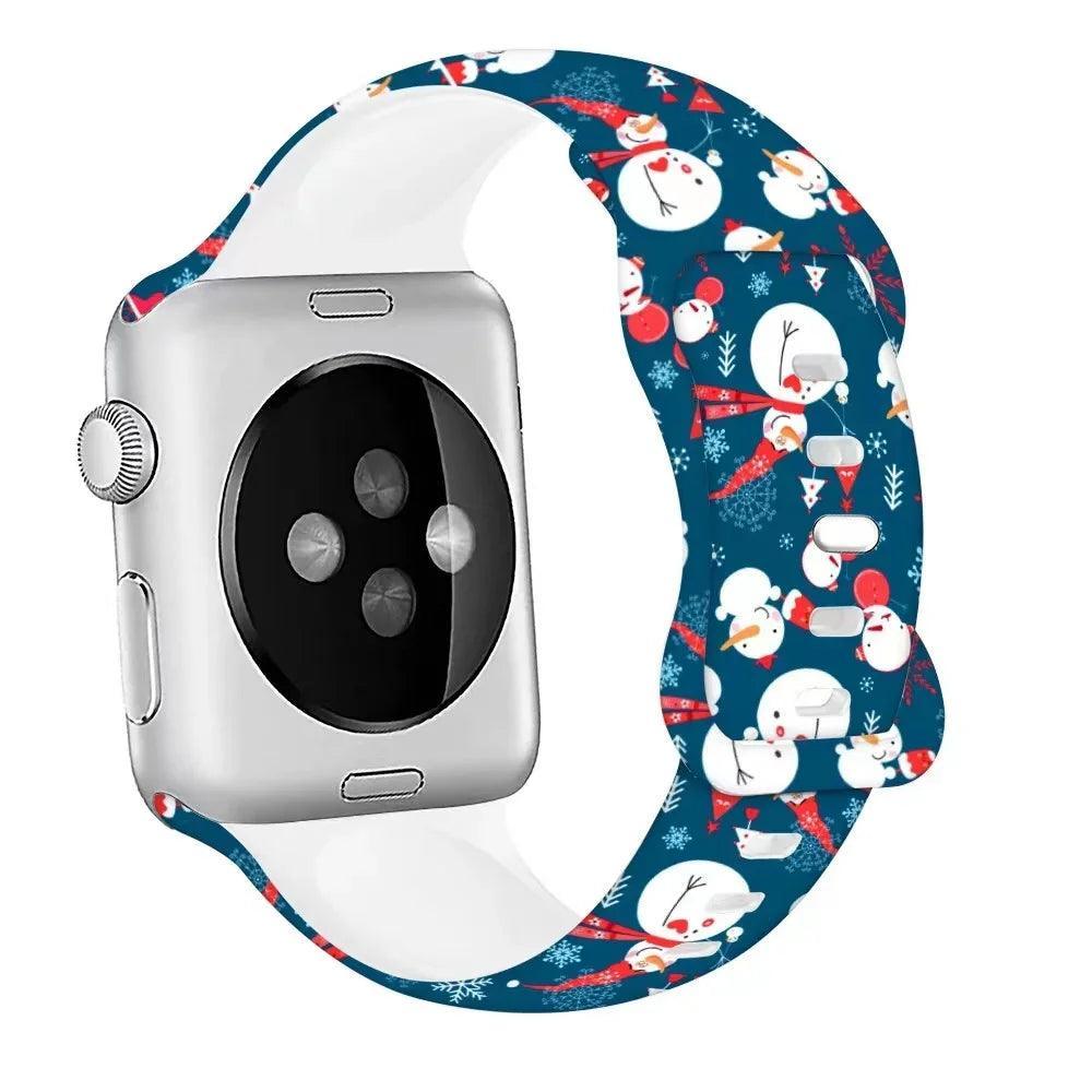 Christmas Patterns Printed Silicone Apple Watch Band - watchband.direct