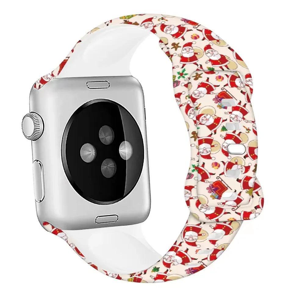 Christmas Patterns Printed Silicone Apple Watch Band - watchband.direct