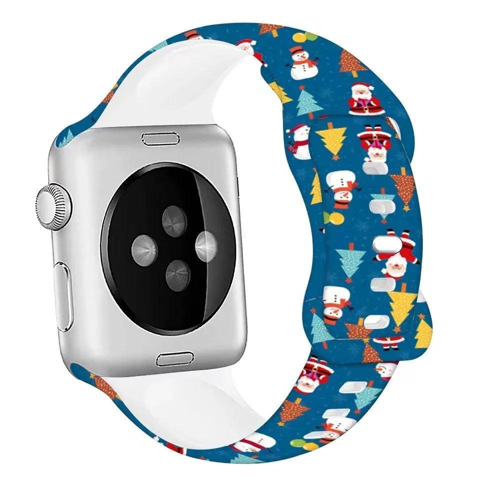 Christmas Patterns Printed Silicone Apple Watch Band - watchband.direct