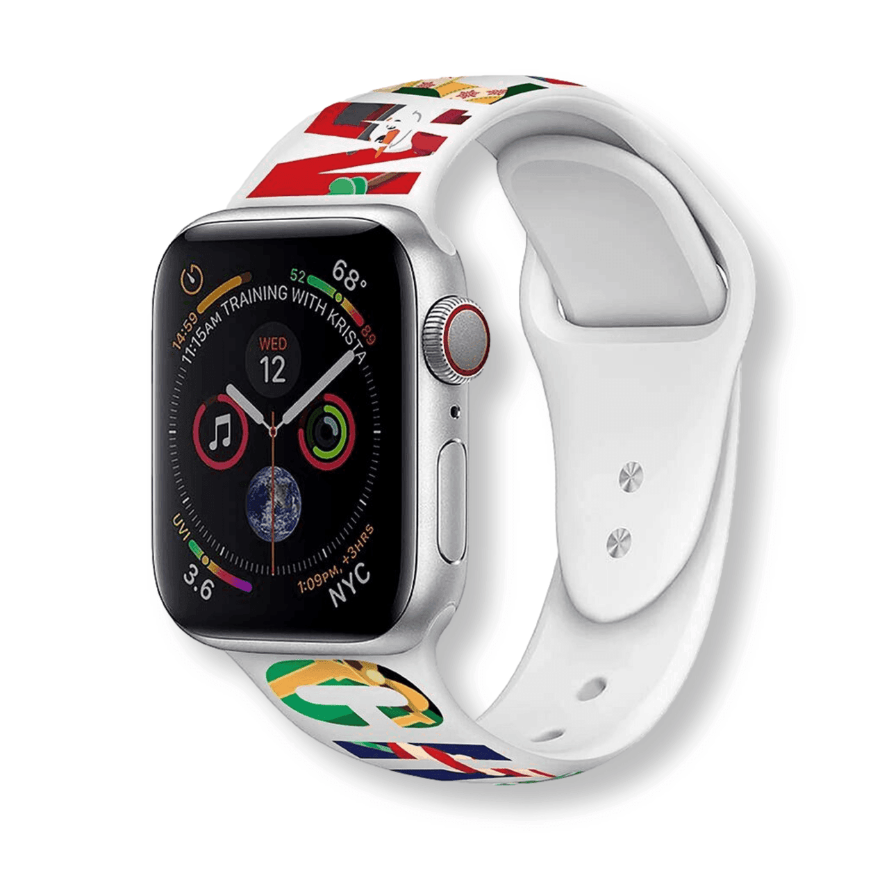 Christmas Patterns Printed Silicone Apple Watch Band - watchband.direct