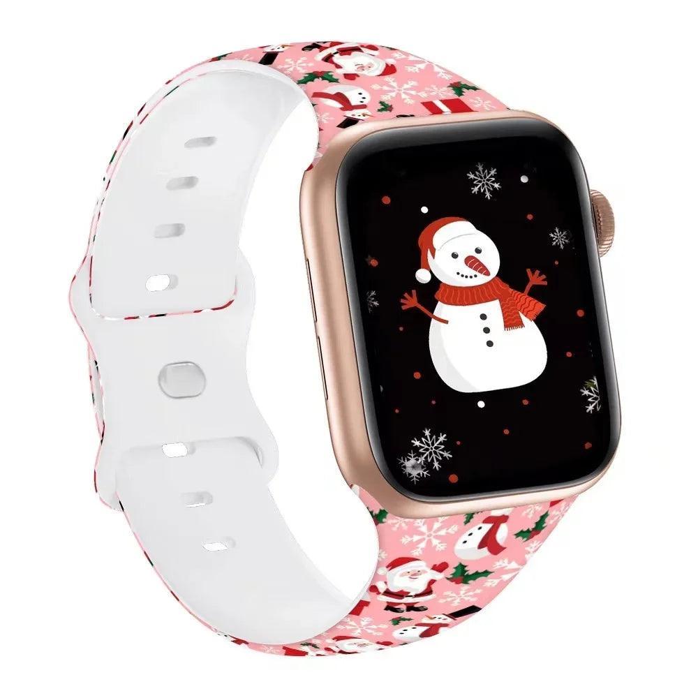 Christmas Patterns Printed Silicone Apple Watch Band - watchband.direct