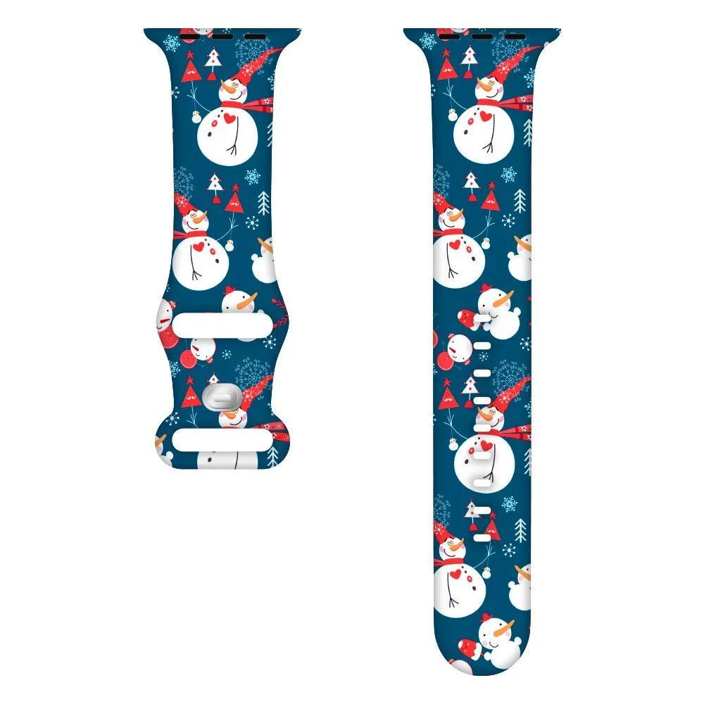 Christmas Patterns Printed Silicone Apple Watch Band - watchband.direct