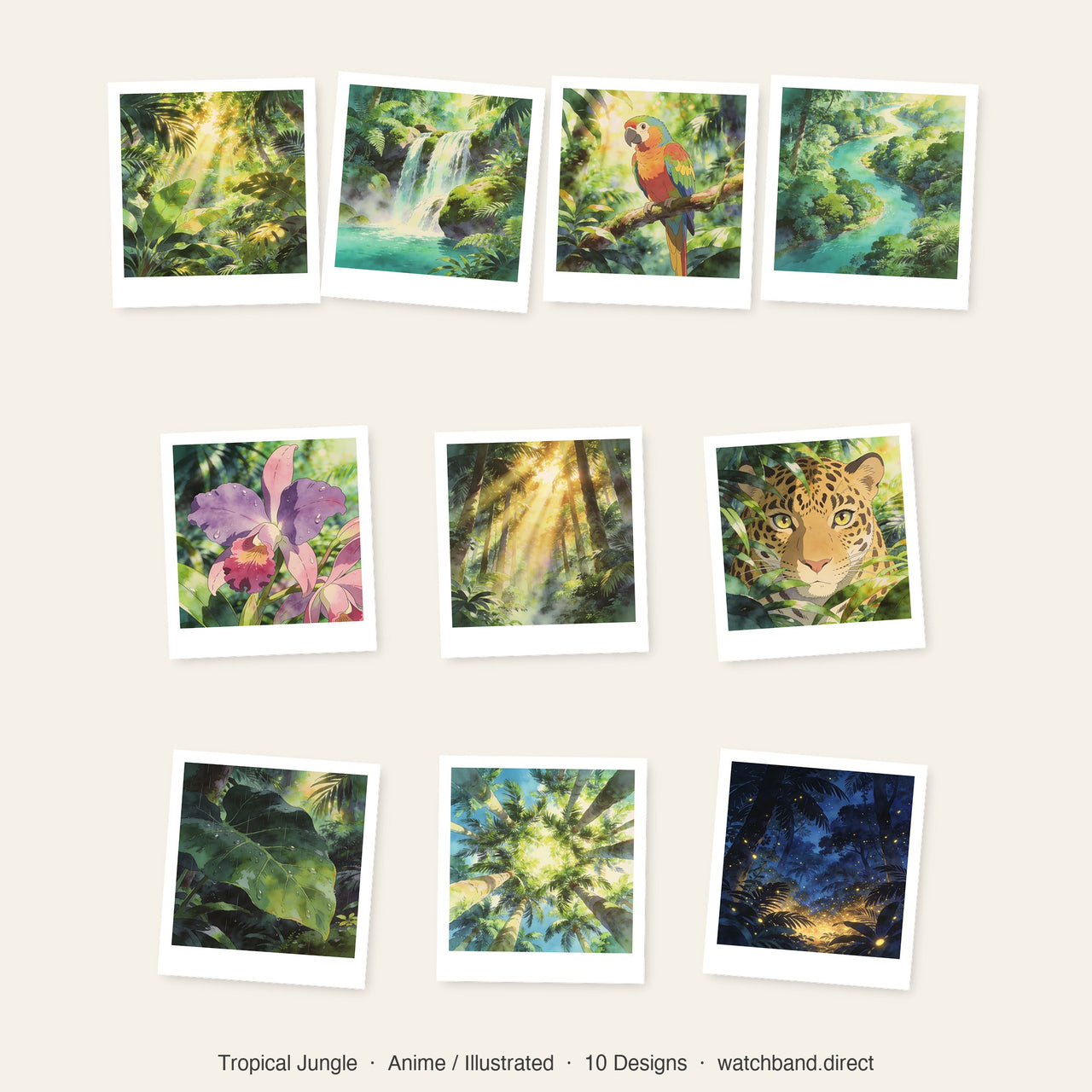 Tropical Jungle Anime Wallpapers Collage