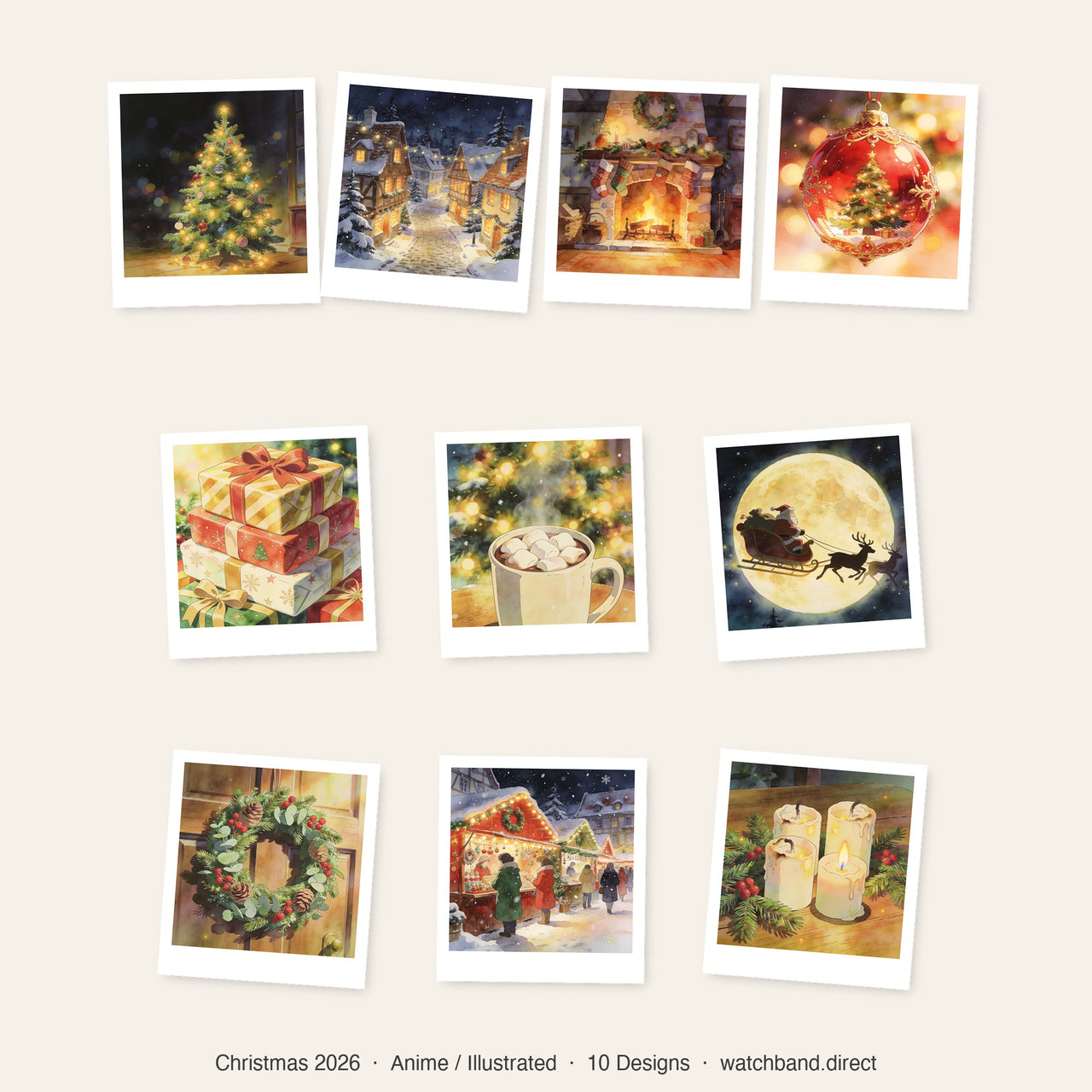 Christmas 2026 Apple Watch Wallpapers - Anime Bundle