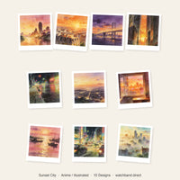 Thumbnail for Sunset City Apple Watch Wallpapers - Anime Bundle