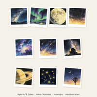 Thumbnail for Night Sky & Galaxy Apple Watch Wallpapers - Anime Bundle