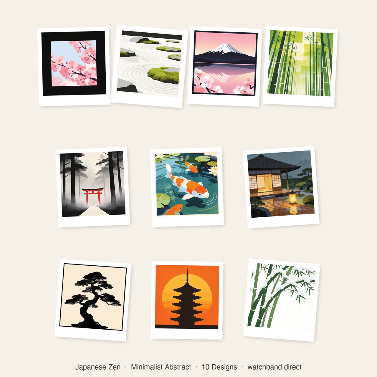 Japanese Zen Apple Watch Wallpapers - Minimalist Bundle