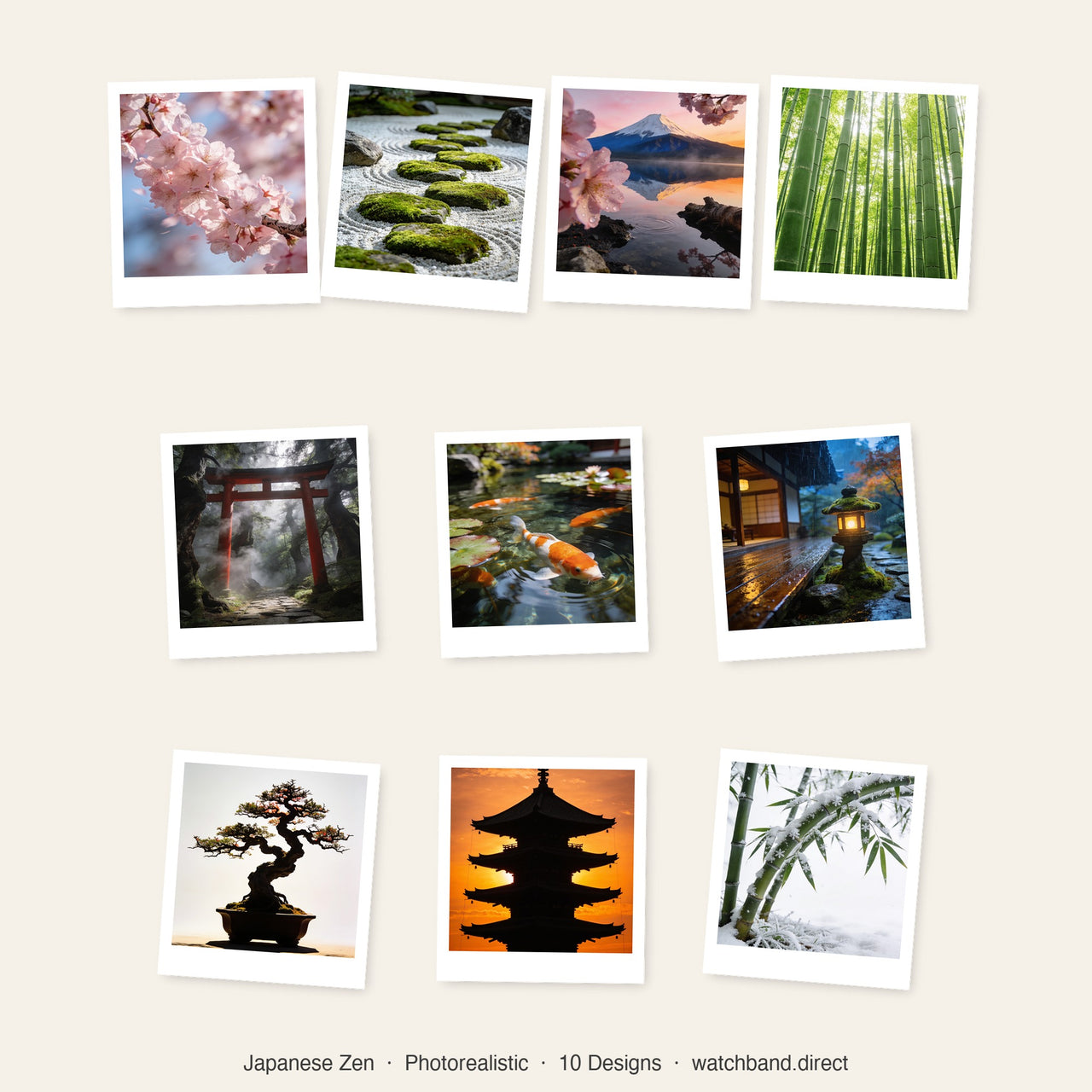 Japanese Zen Apple Watch Wallpapers - Photorealistic Bundle