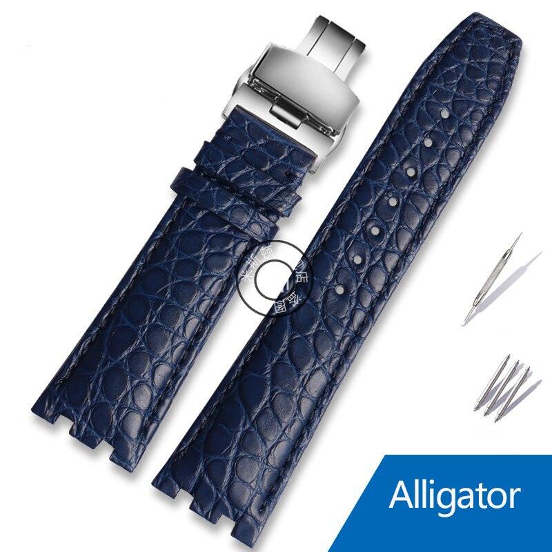 Cowhide/Crocodile Leather Watchband For MAURICE LACROIX AIKON Series - watchband.direct