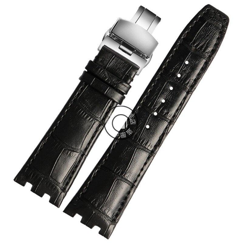 Cowhide/Crocodile Leather Watchband For MAURICE LACROIX AIKON Series - watchband.direct