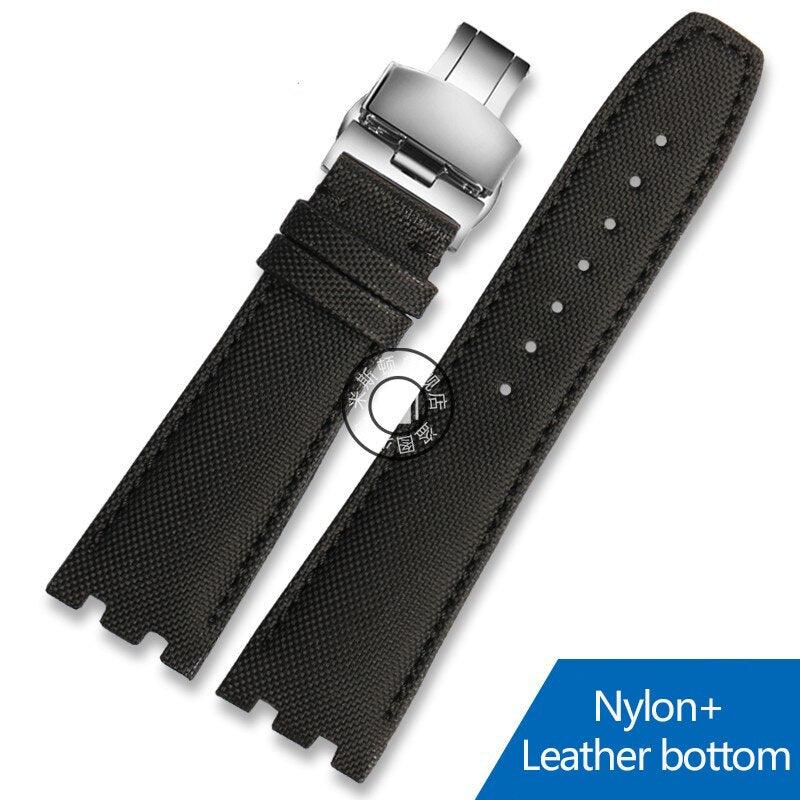 Cowhide/Crocodile Leather Watchband For MAURICE LACROIX AIKON Series - watchband.direct