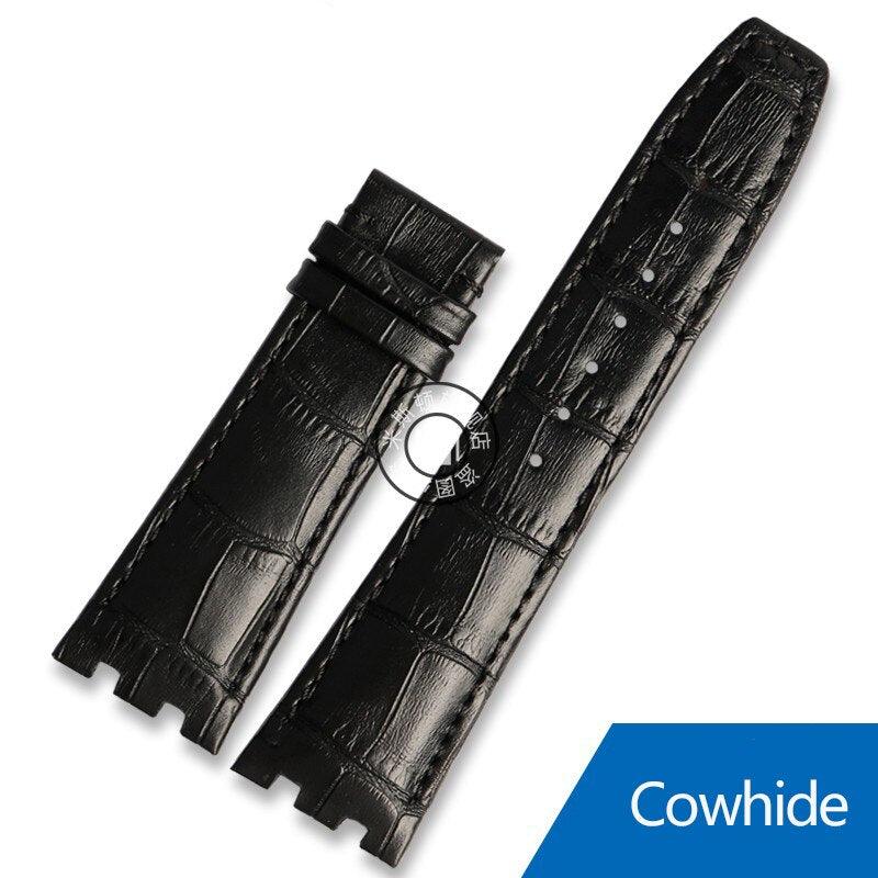 Cowhide/Crocodile Leather Watchband For MAURICE LACROIX AIKON Series - watchband.direct