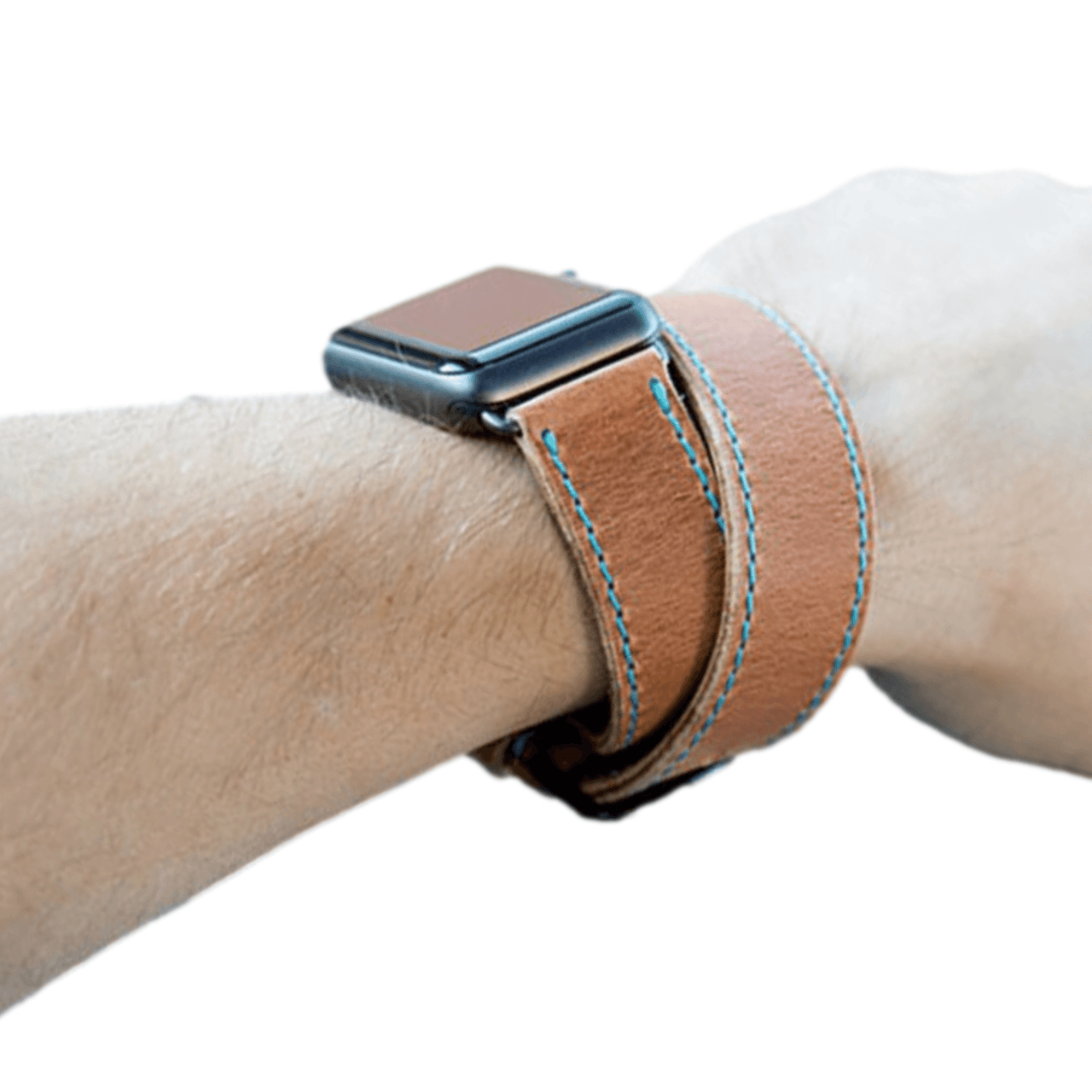 Double Tour Leather Strap for Apple Watch - watchband.direct