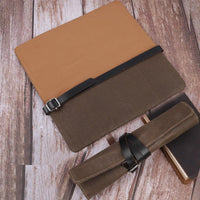 Thumbnail for Four Grid Wet Wax Canvas Watch Box - watchband.direct