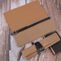 Thumbnail for Four Grid Wet Wax Canvas Watch Box - watchband.direct