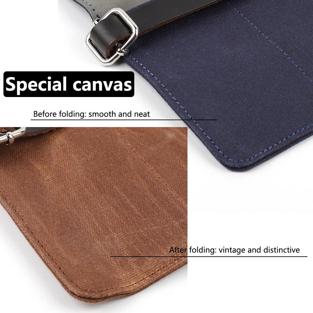 Four Grid Wet Wax Canvas Watch Box - watchband.direct