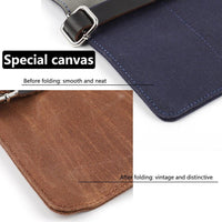 Thumbnail for Four Grid Wet Wax Canvas Watch Box - watchband.direct