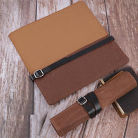 Thumbnail for Four Grid Wet Wax Canvas Watch Box - watchband.direct