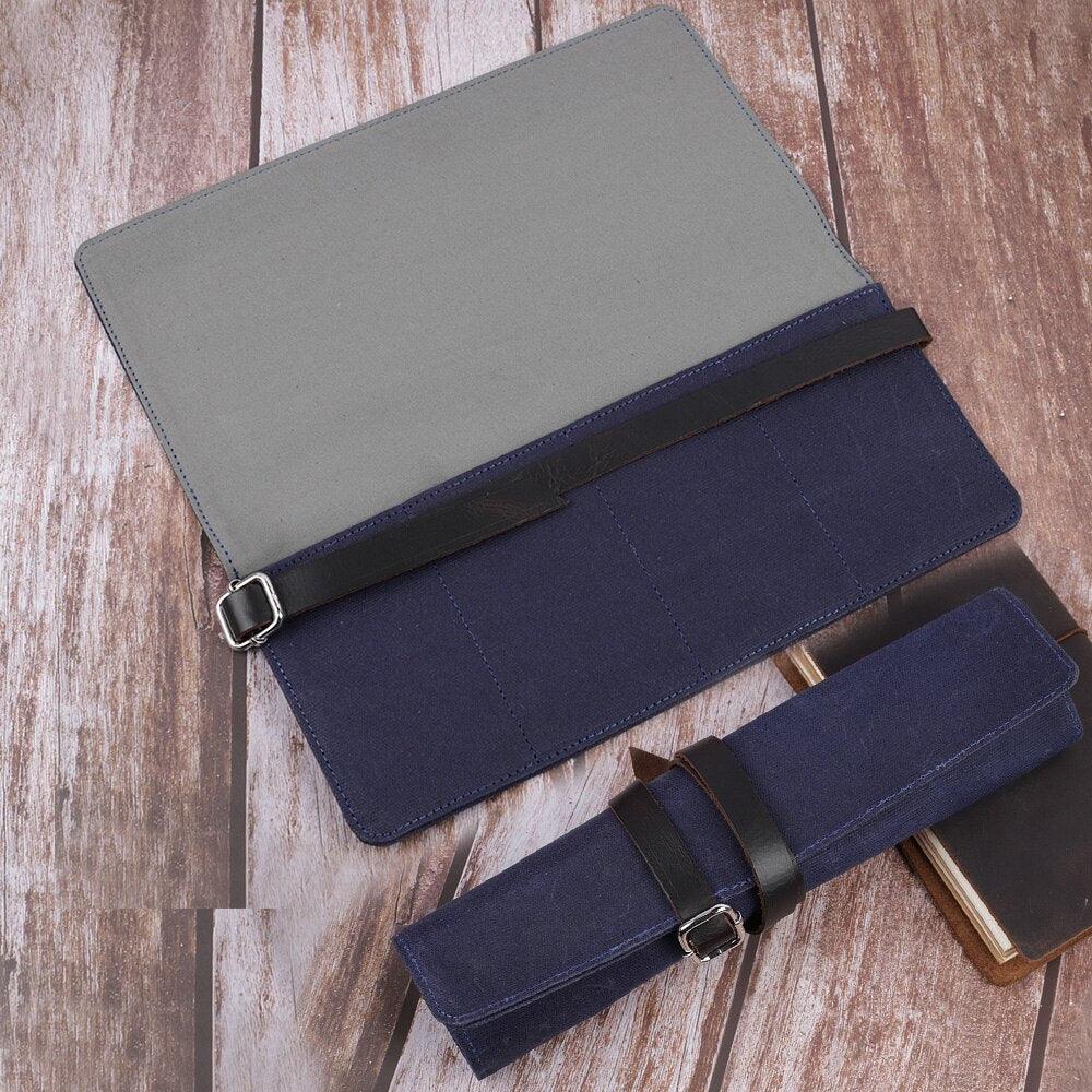 Four Grid Wet Wax Canvas Watch Box - watchband.direct