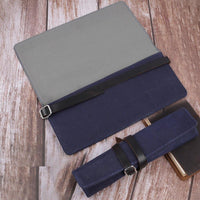 Thumbnail for Four Grid Wet Wax Canvas Watch Box - watchband.direct