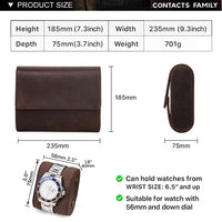 Thumbnail for Genuine Leather Watch Box Display Case for 6 Watches - watchband.direct