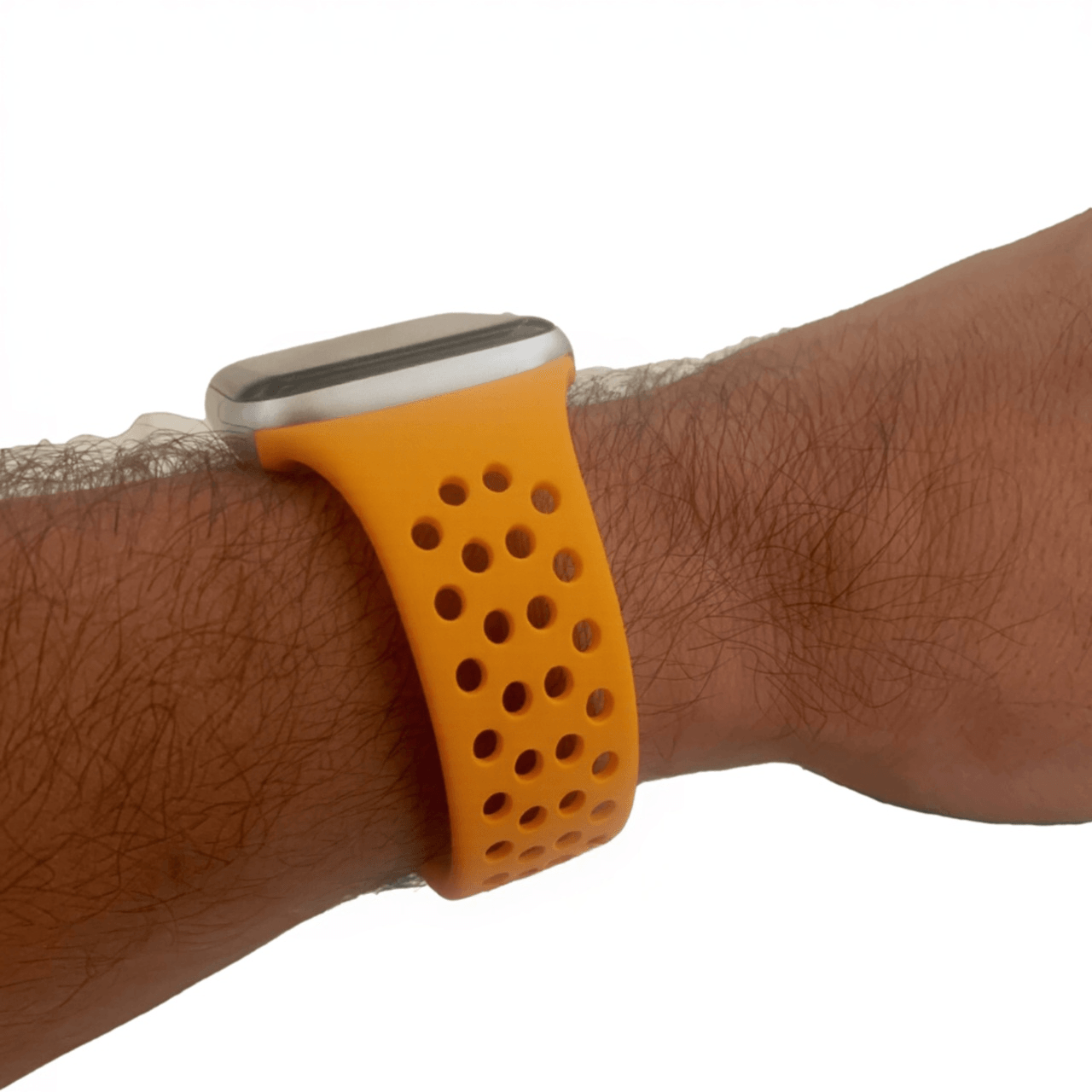 Magnetic Buckle Perforated Silicone Bracelet for Apple Watch