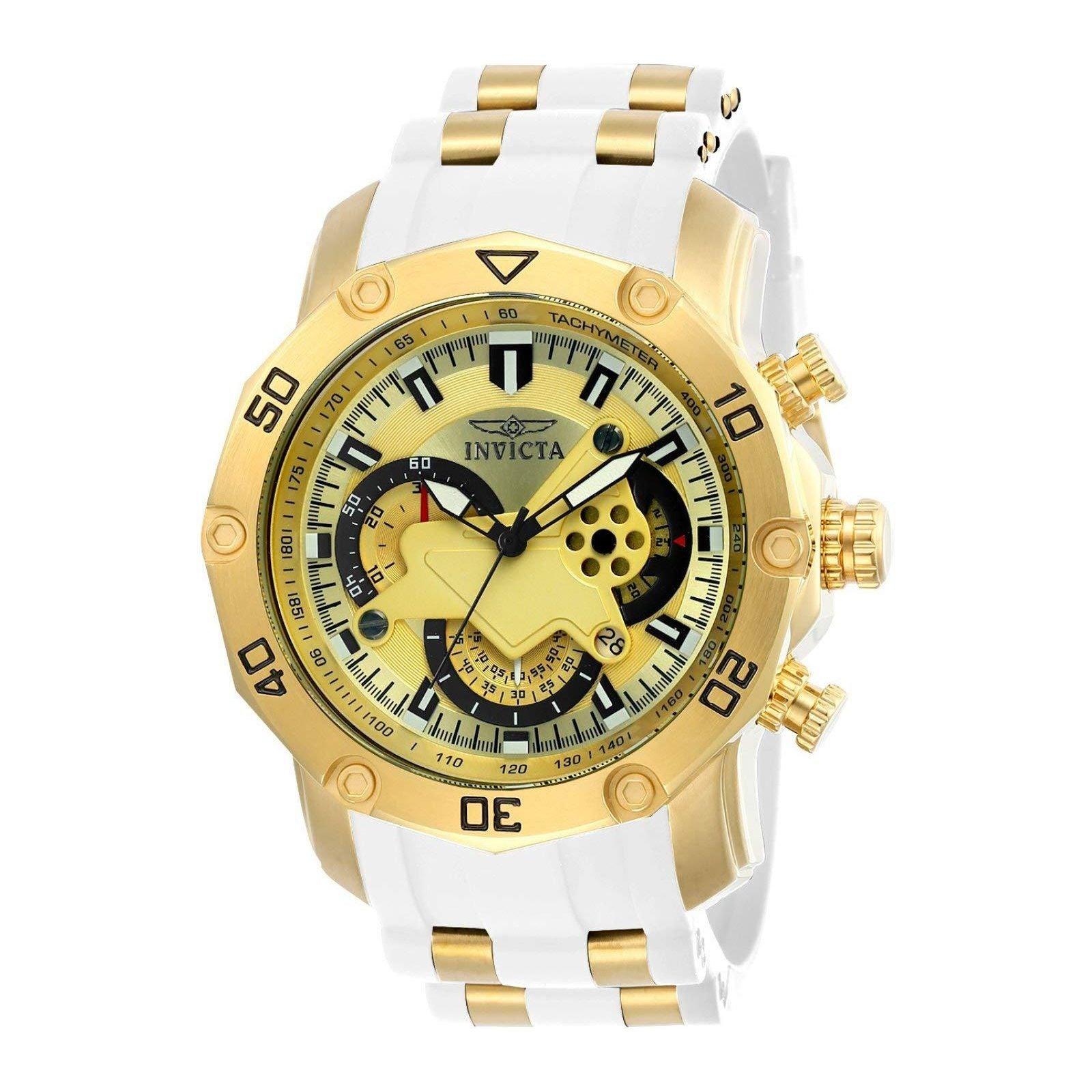 Montre Invicta Pro Diver 15848 Homme - Acier Inoxydable, Mouvement Automatique - Gris & Or - 200m étanche