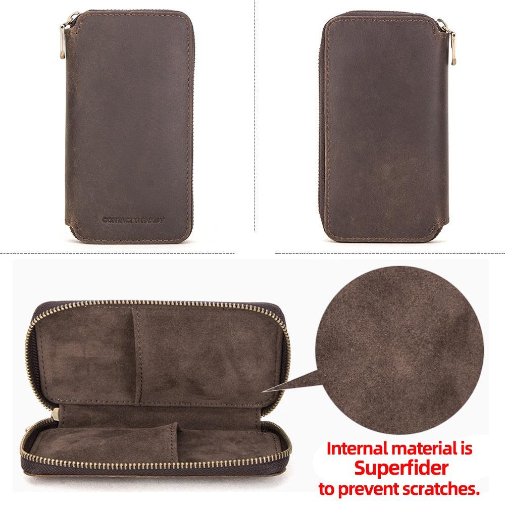 Leather 2 Slots Watch Case Box - watchband.direct
