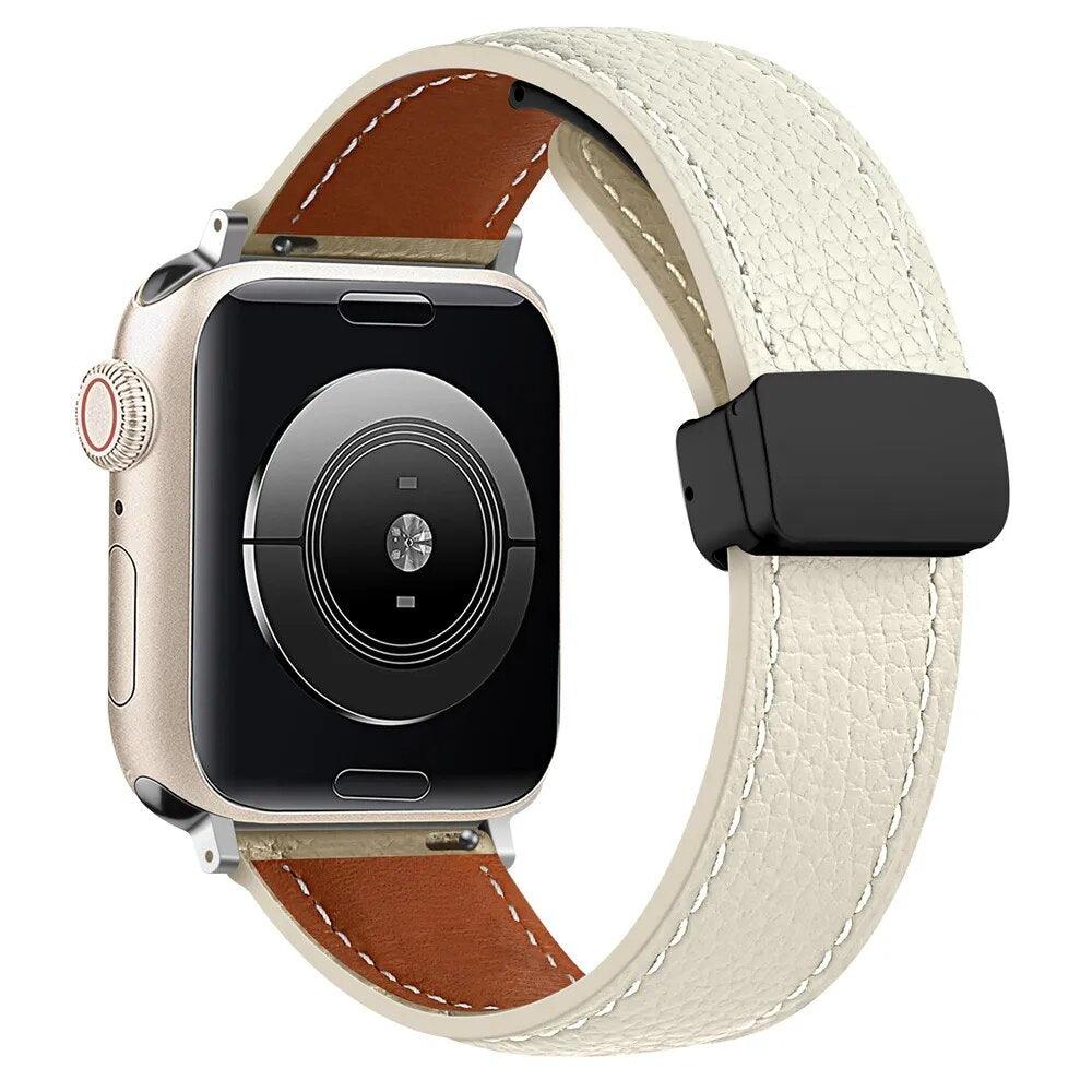 Leather Magnetic Buckle Strap for Apple Watch - watchband.direct