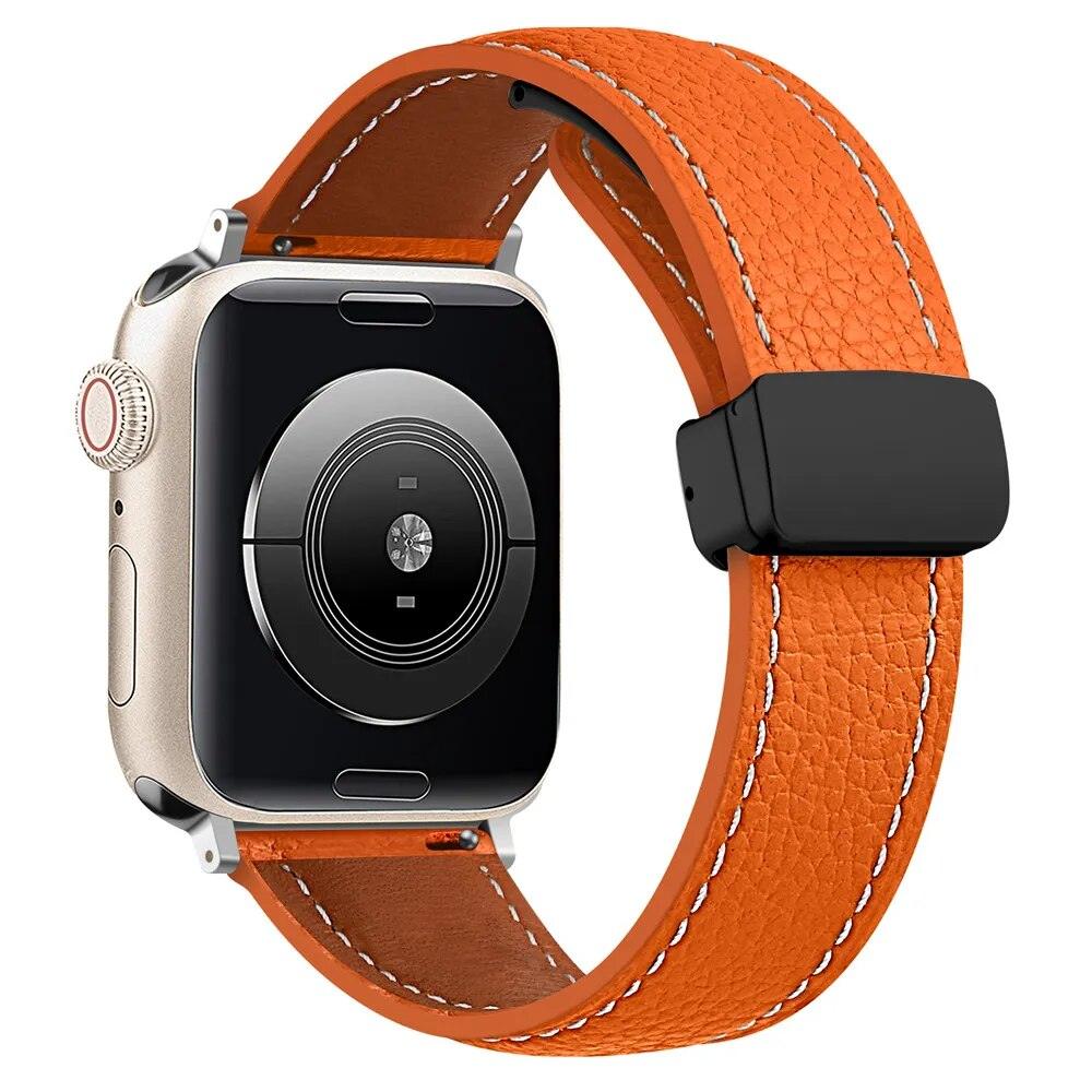 Leather Magnetic Buckle Strap for Apple Watch - watchband.direct