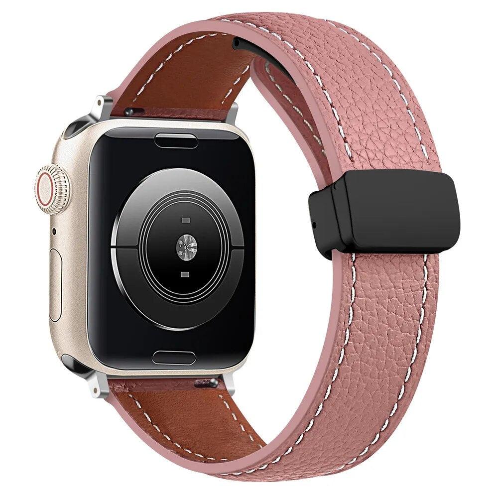 Leather Magnetic Buckle Strap for Apple Watch - watchband.direct